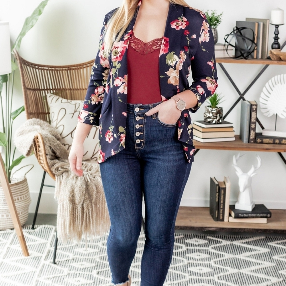 Pepper and Zoe (Silver Icing) Cardigan Blazer